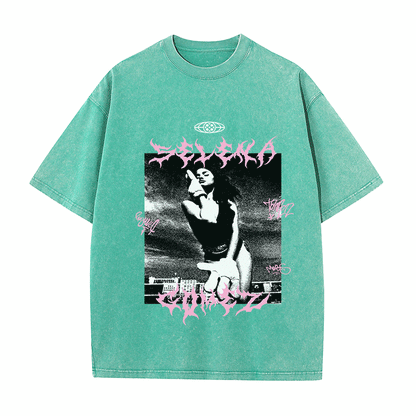 SELENA GOMEZ HEAVY WEIGHT COTTON TEE-8945