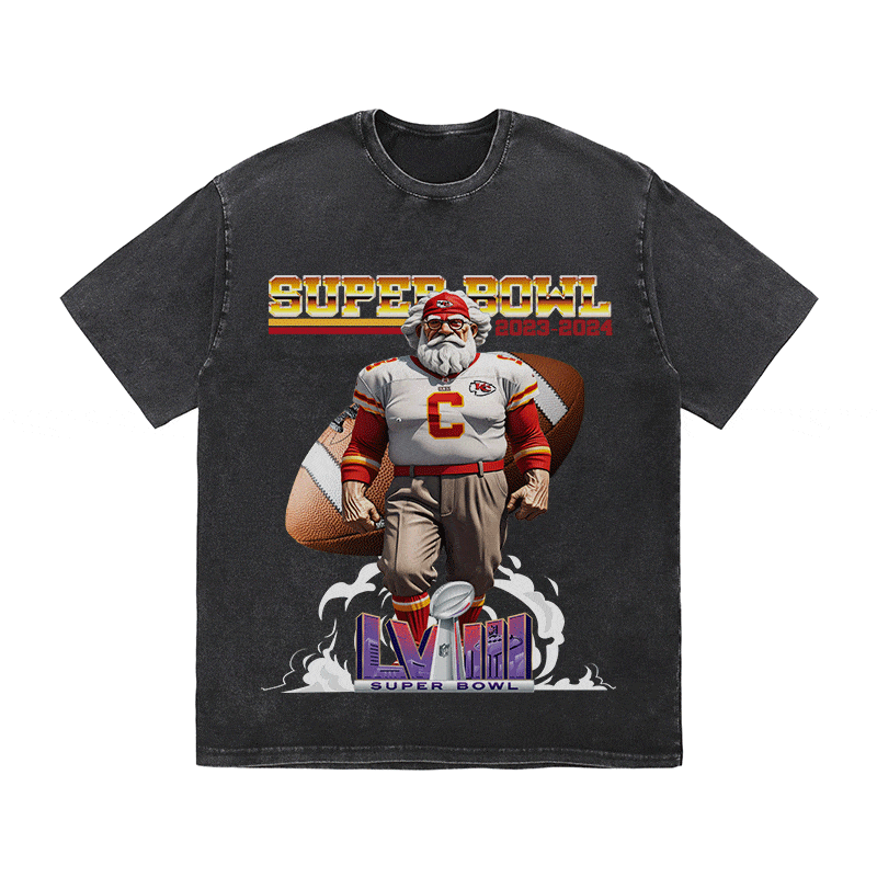 SUPERBOWL 4 KC HEAVY WEIGHT COTTON TEE-9192