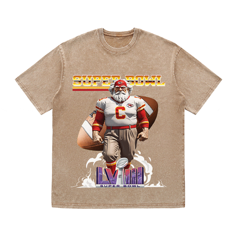 SUPERBOWL 4 KC NO YEAR HEAVY WEIGHT COTTON TEE-9182
