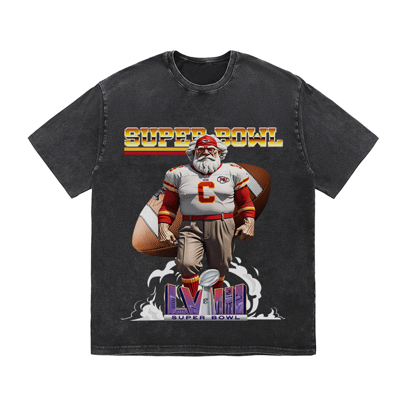 SUPERBOWL 4 KC NO YEAR HEAVY WEIGHT COTTON TEE-9182