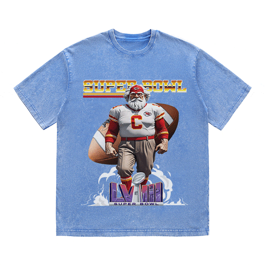 SUPERBOWL 4 KC NO YEAR HEAVY WEIGHT COTTON TEE-9182