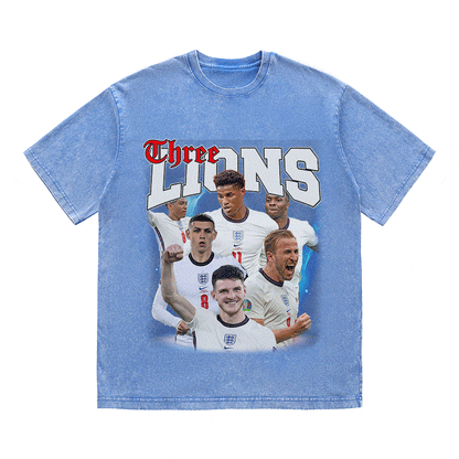 THREE LIONS HEAVY WEIGHT COTTON TEE-9176