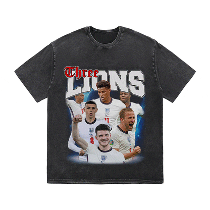 THREE LIONS HEAVY WEIGHT COTTON TEE-9176