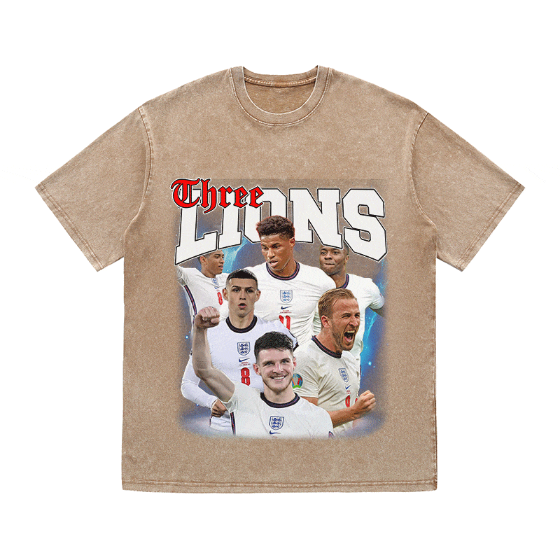 THREE LIONS HEAVY WEIGHT COTTON TEE-9176