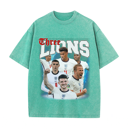 THREE LIONS HEAVY WEIGHT COTTON TEE-9176