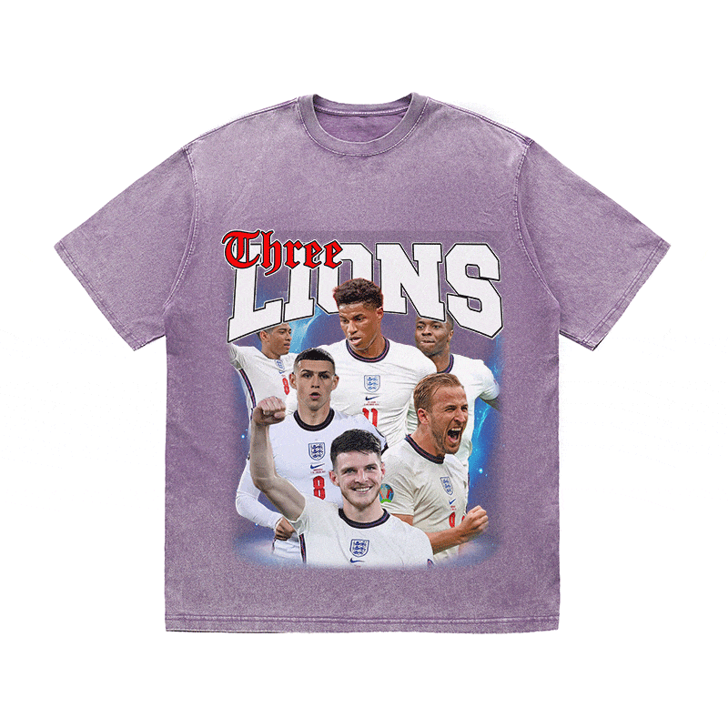 THREE LIONS HEAVY WEIGHT COTTON TEE-9176