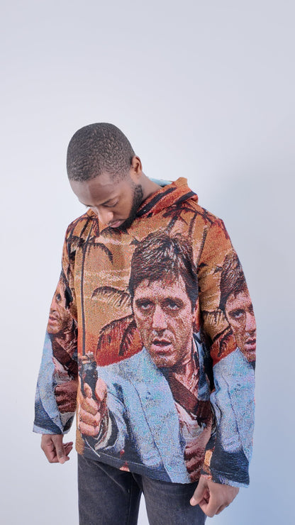 TONY MONTANA TAPESTRY HOODIE