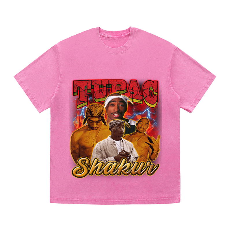 TUPAC SHAKUR HEAVY WEIGHT COTTON TEE-9141