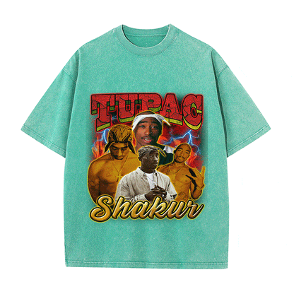 TUPAC SHAKUR HEAVY WEIGHT COTTON TEE-9141