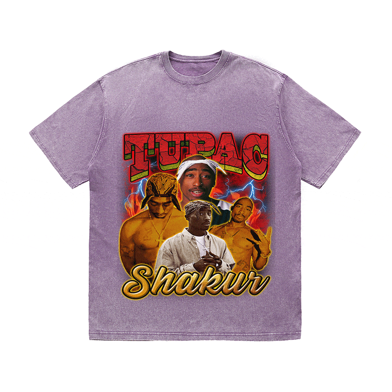 TUPAC SHAKUR HEAVY WEIGHT COTTON TEE-9141