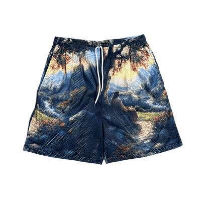 VALLEY OF PEACE MESH SHORTS-8765