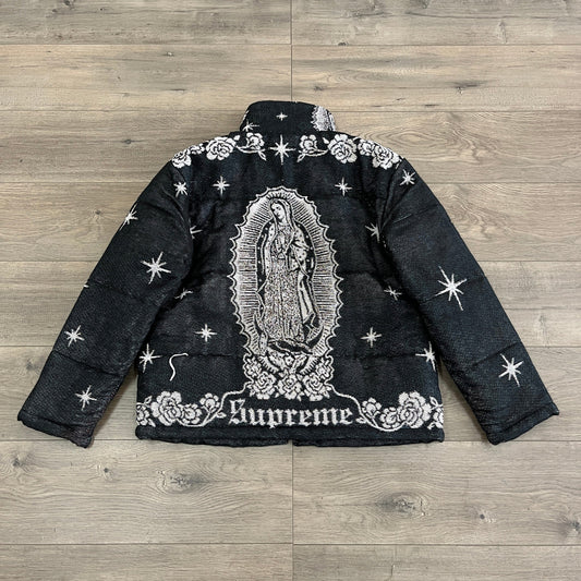 VIGENCITA BLACK TAPESTRY COAT