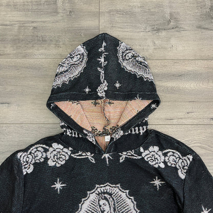VIGENCITA BLACK TAPESTRY HOODIE