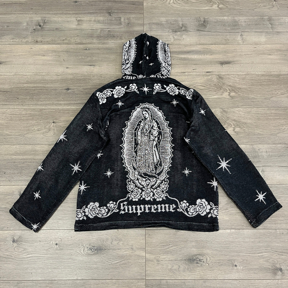 VIGENCITA BLACK TAPESTRY HOODIE