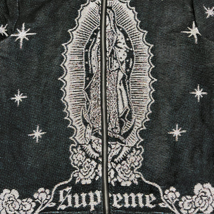 VIRGENCITA BLACK TAPESTRY TEE